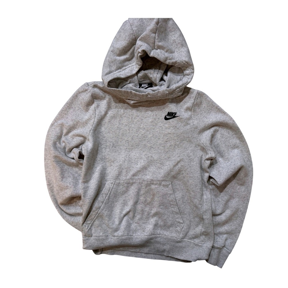 Nike Y2K Pullover Hoodie Women XS Heather Gray Sweatshirt Casual Athletic‎
